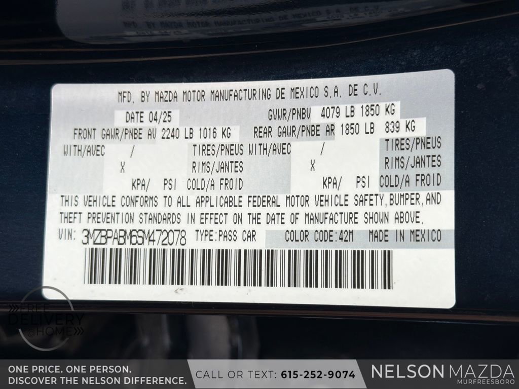 Certified 2025 MAZDA MAZDA3 s image 30