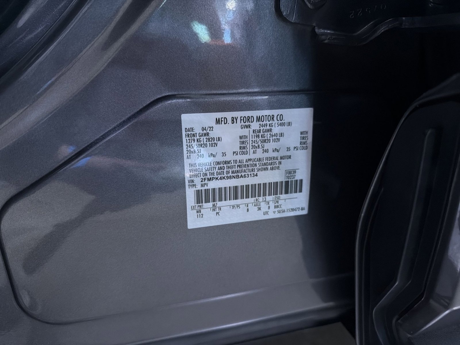 Used 2022 Ford Edge Titanium w/ Equipment Group 301A AWD/4WD image 38