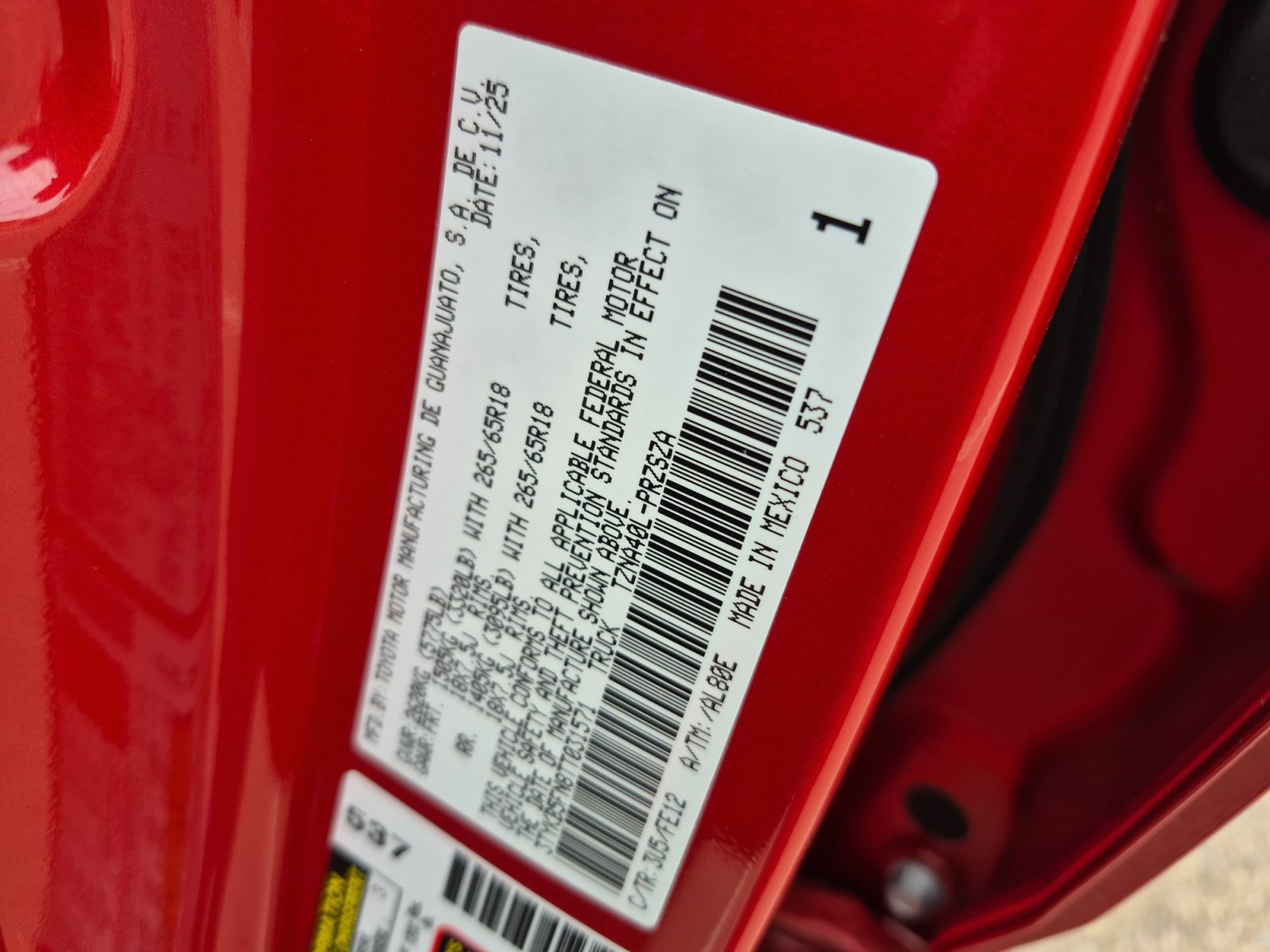 Certified 2026 Toyota Tacoma TRD Sport RWD image 25
