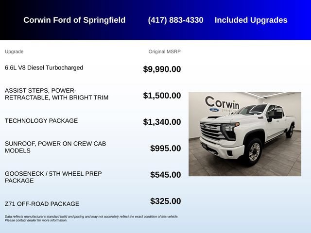 Used 2025 Chevrolet Silverado 3500 High Country w/ Technology Package AWD/4WD image 5