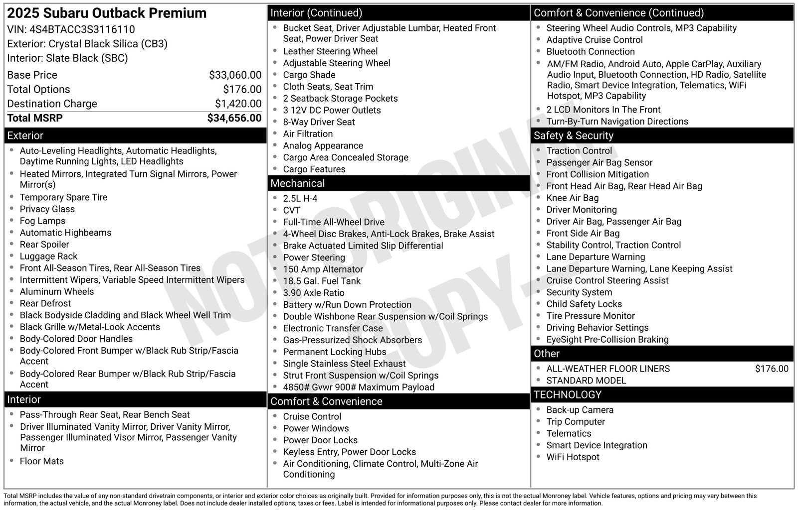 Certified 2025 Subaru Outback Premium image 31