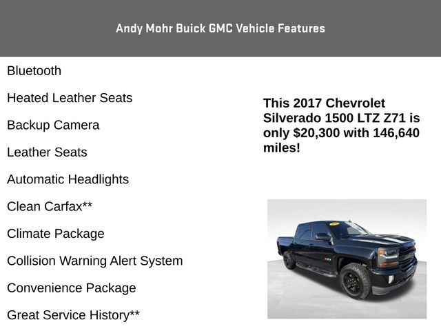 Used 2017 Chevrolet Silverado 1500 LTZ Z71 w/ LTZ Plus Package AWD/4WD image 4