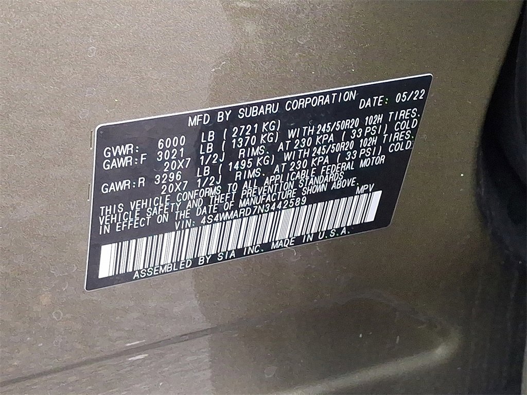 Used 2022 Subaru Ascent Touring image 32