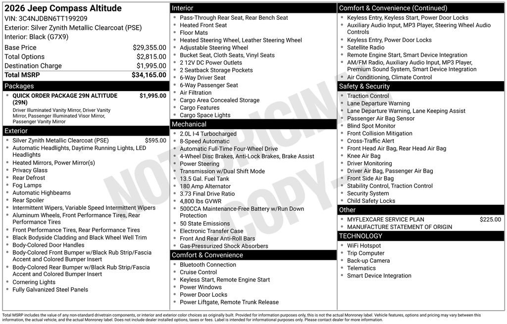 New 2026 Jeep Compass Latitude AWD/4WD image 23