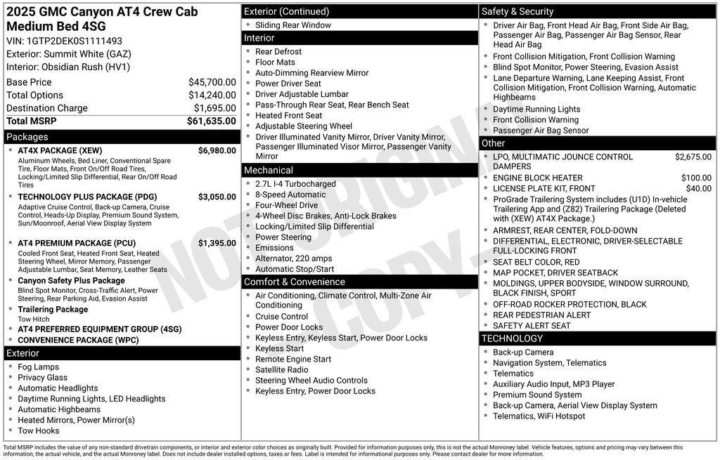 Used 2025 GMC Canyon AT4 w/ AT4X Package image 44