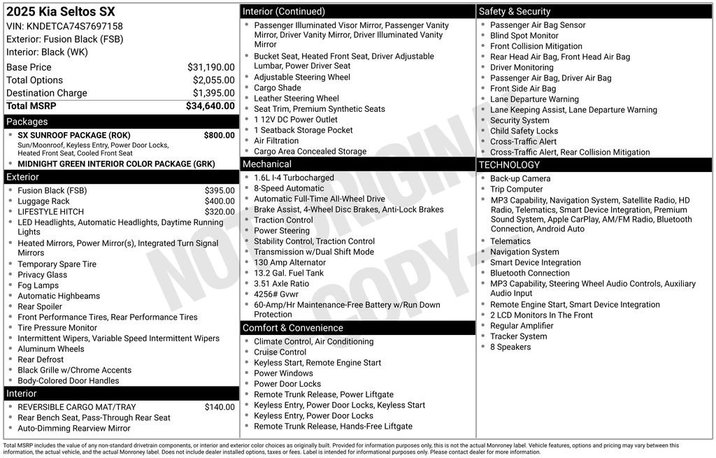 Certified 2025 Kia Seltos SX w/ SX Sunroof Package AWD/4WD image 10