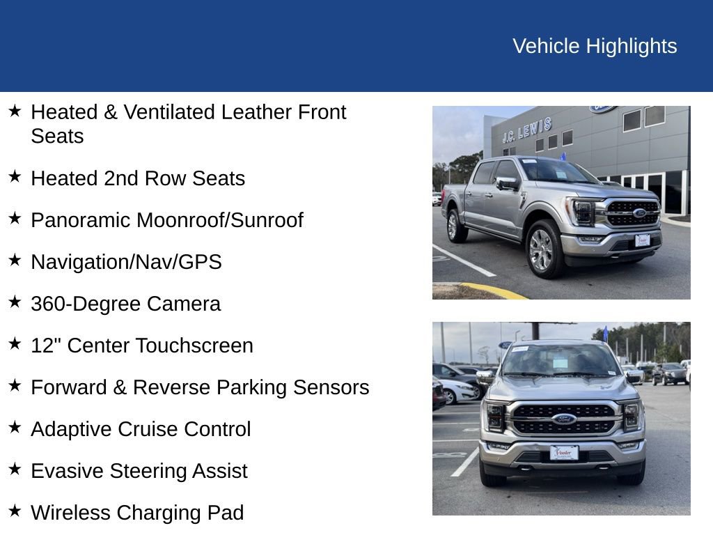 Certified 2023 Ford F150 Platinum w/ Equipment Group 701A High image 24