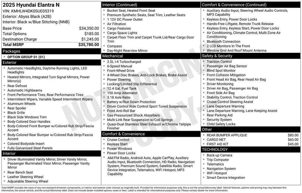 New 2025 Hyundai Elantra N image 3