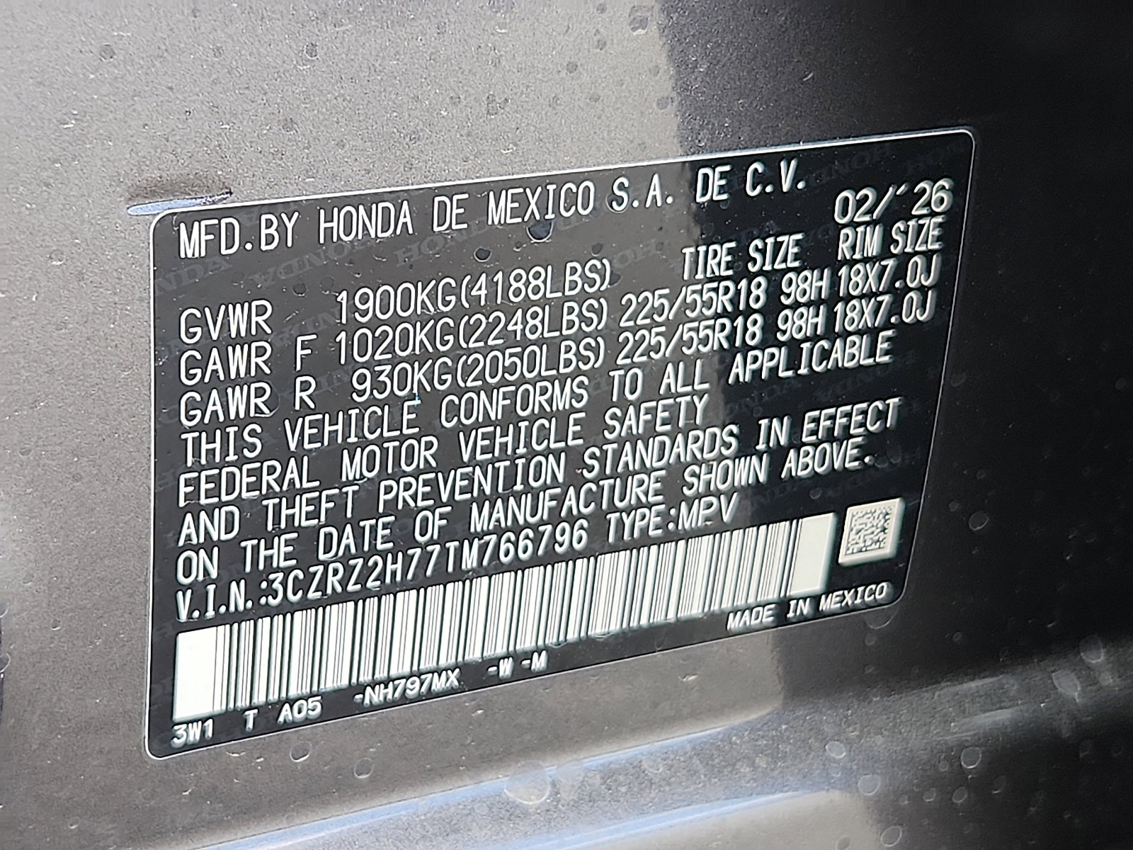 New 2026 Honda HR-V EX-L image 19