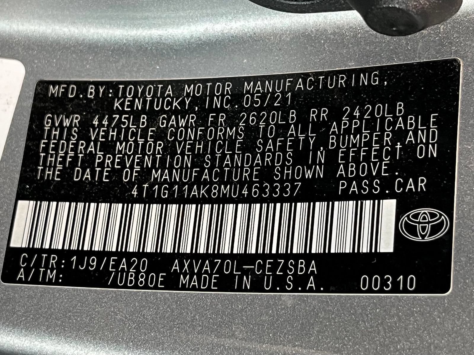 Used 2021 Toyota Camry SE FWD image 17