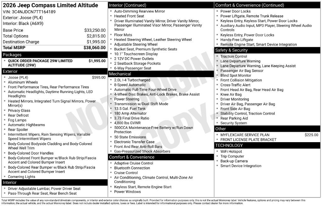 New 2026 Jeep Compass Limited AWD/4WD image 36