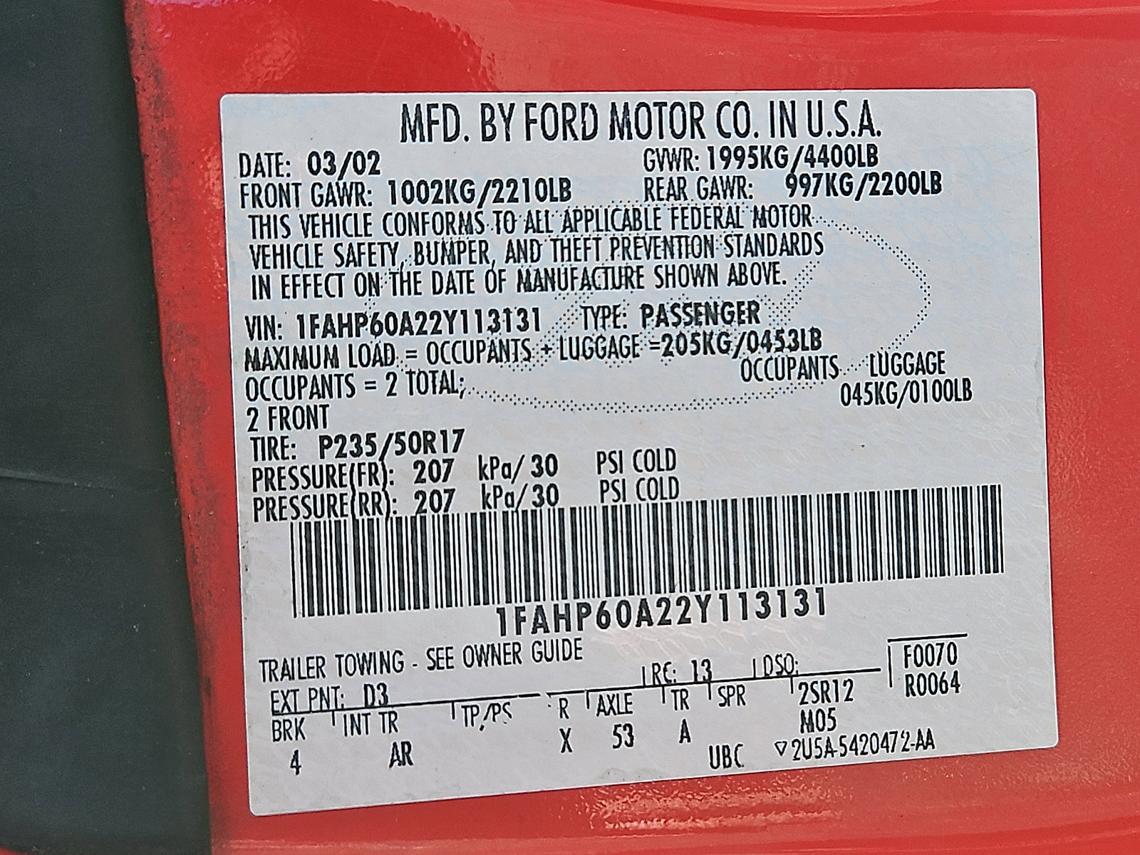 Used 2002 Ford Thunderbird image 27