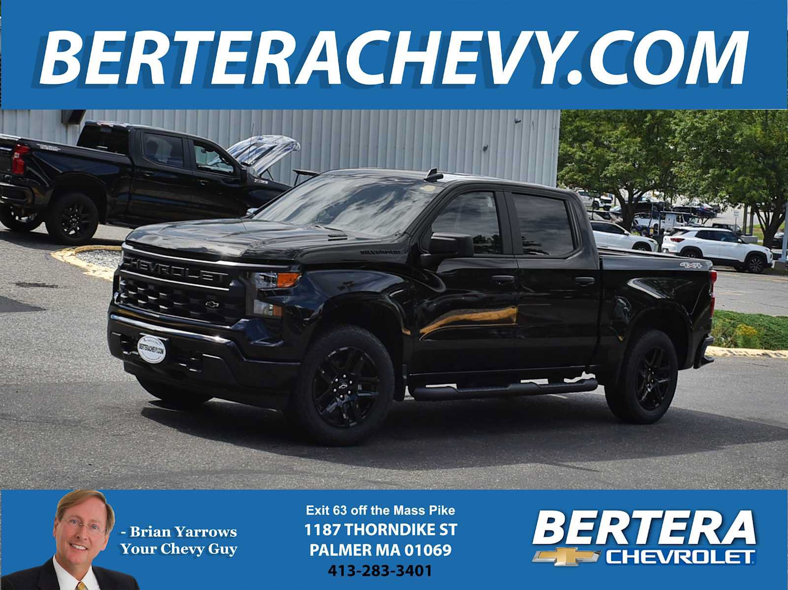 New 2026 Chevrolet Silverado 1500 Custom w/ Turbomax Blackout Package AWD/4WD image 1