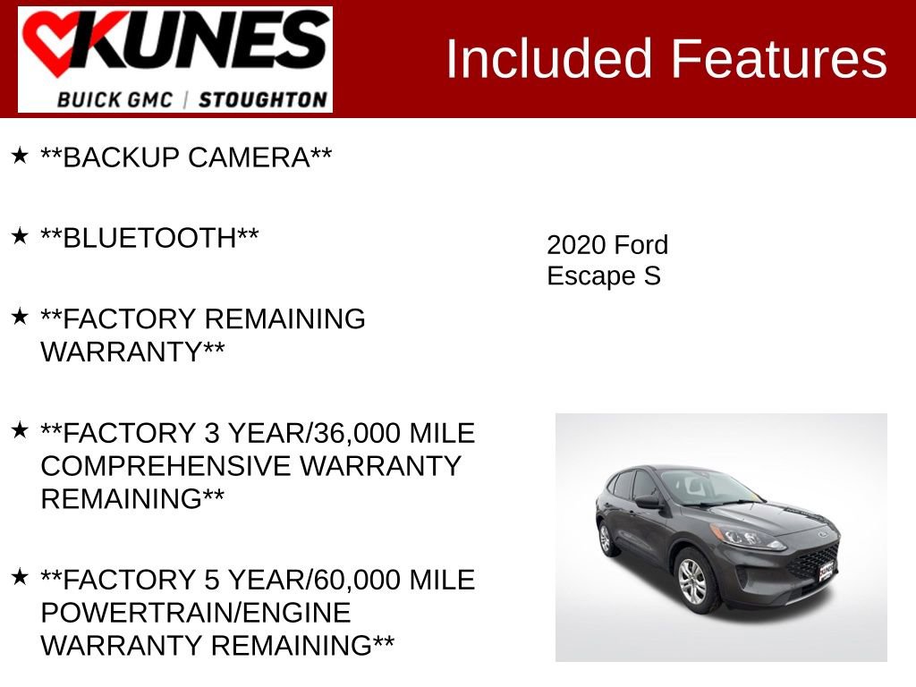 Used 2020 Ford Escape S image 2