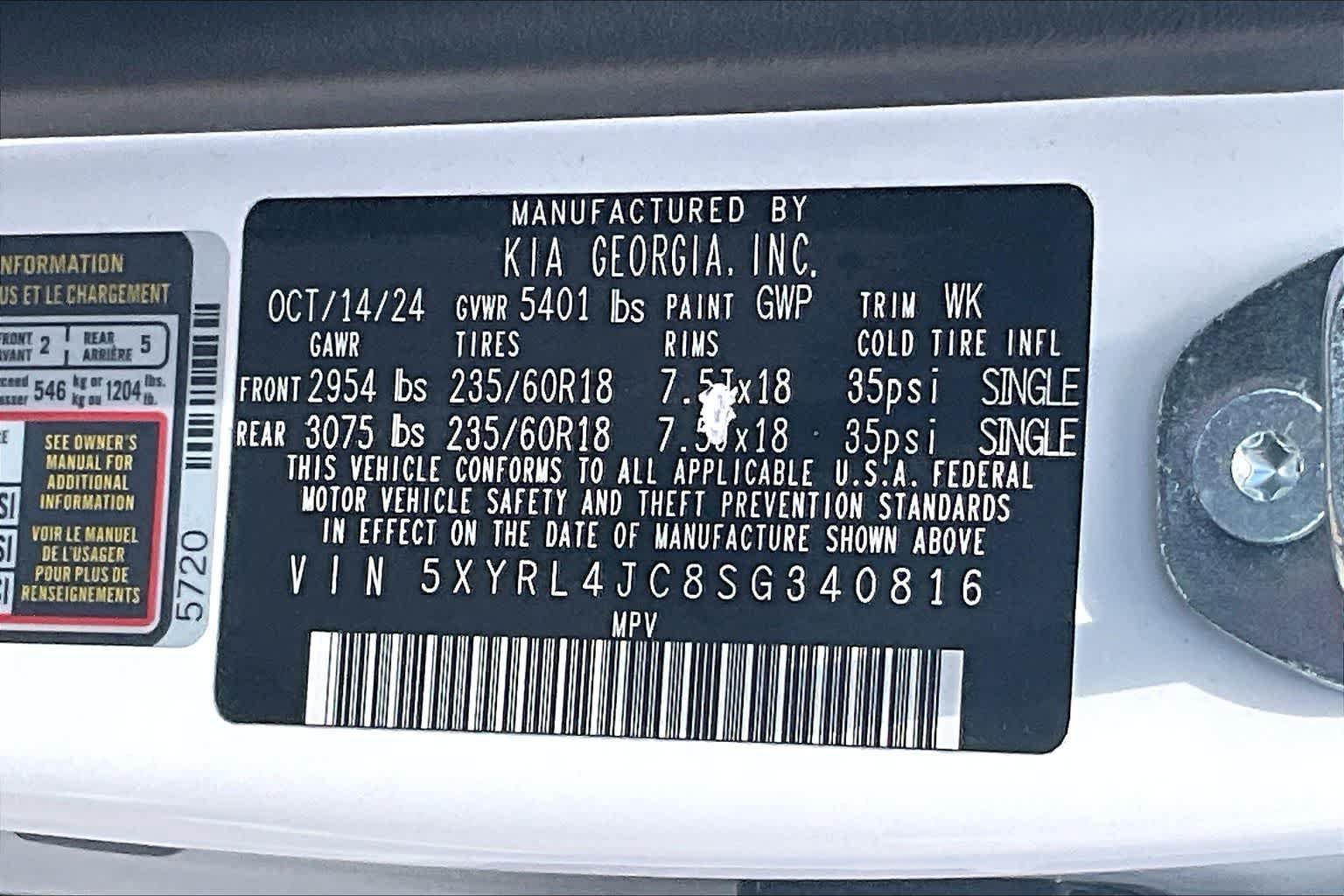 Certified 2025 Kia Sorento S FWD image 18