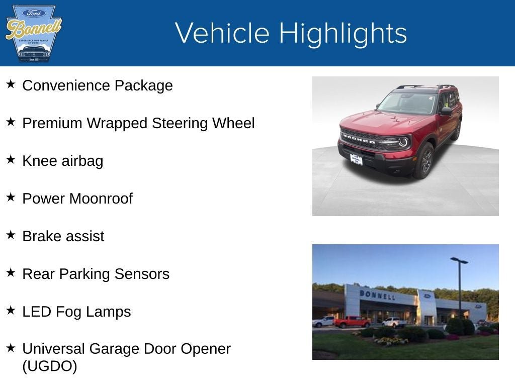 New 2025 Ford Bronco Sport Big Bend w/ Convenience Package AWD/4WD image 5