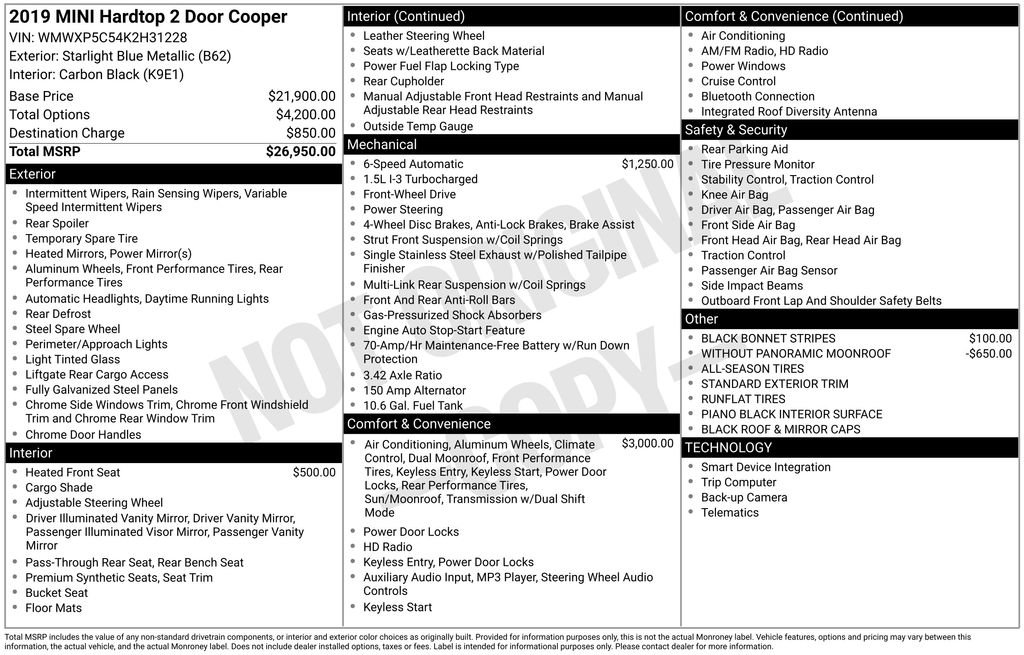 Used 2019 MINI Cooper 2-Door Hardtop w/ Signature Upholstery Package image 25