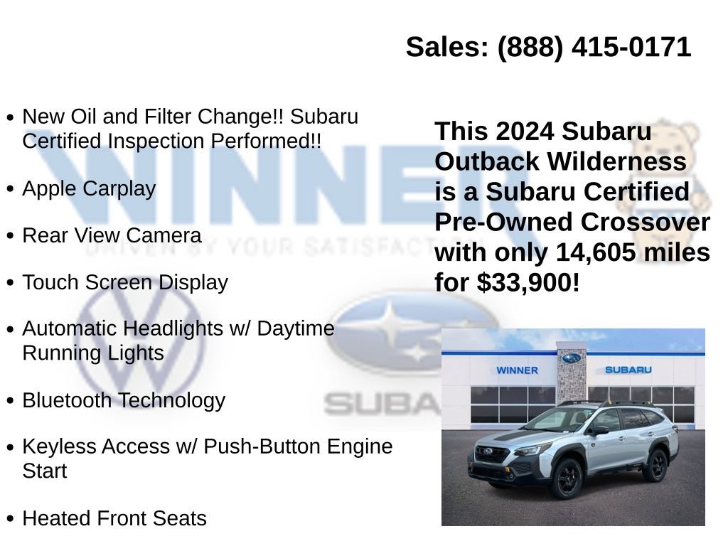 Certified 2024 Subaru Outback Wilderness image 7