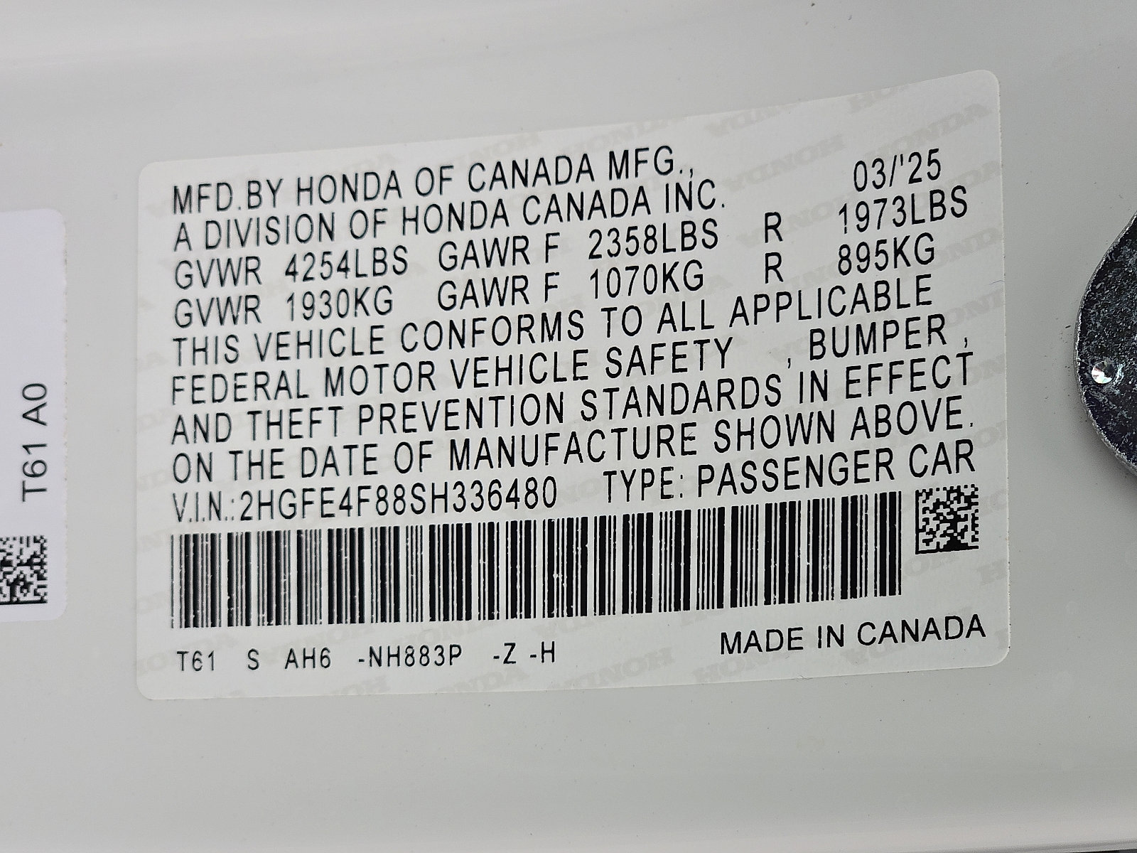 Certified 2025 Honda Civic Sport image 26