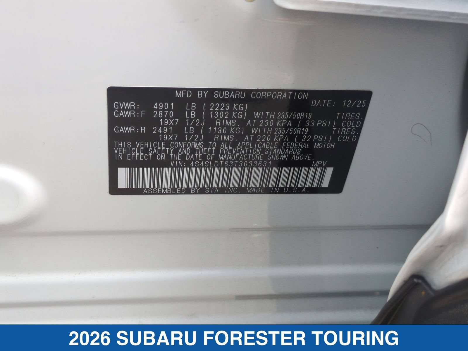 Certified 2026 Subaru Forester Touring AWD/4WD image 37