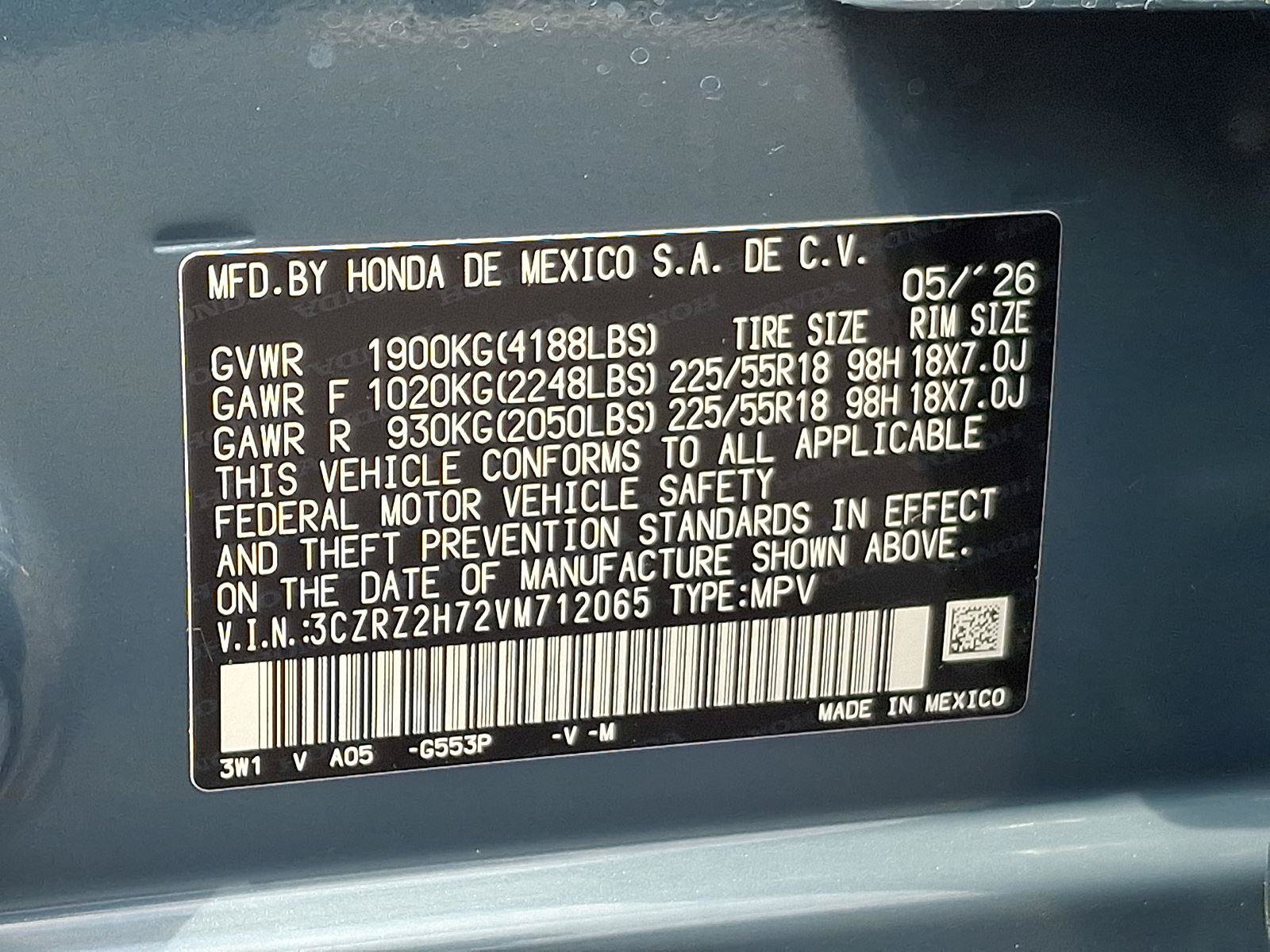 New 2027 Honda HR-V EX-L image 10