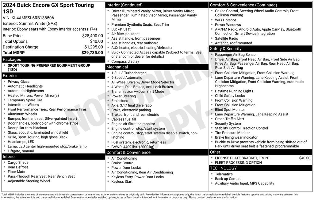 Used 2024 Buick Encore GX Sport Touring image 39