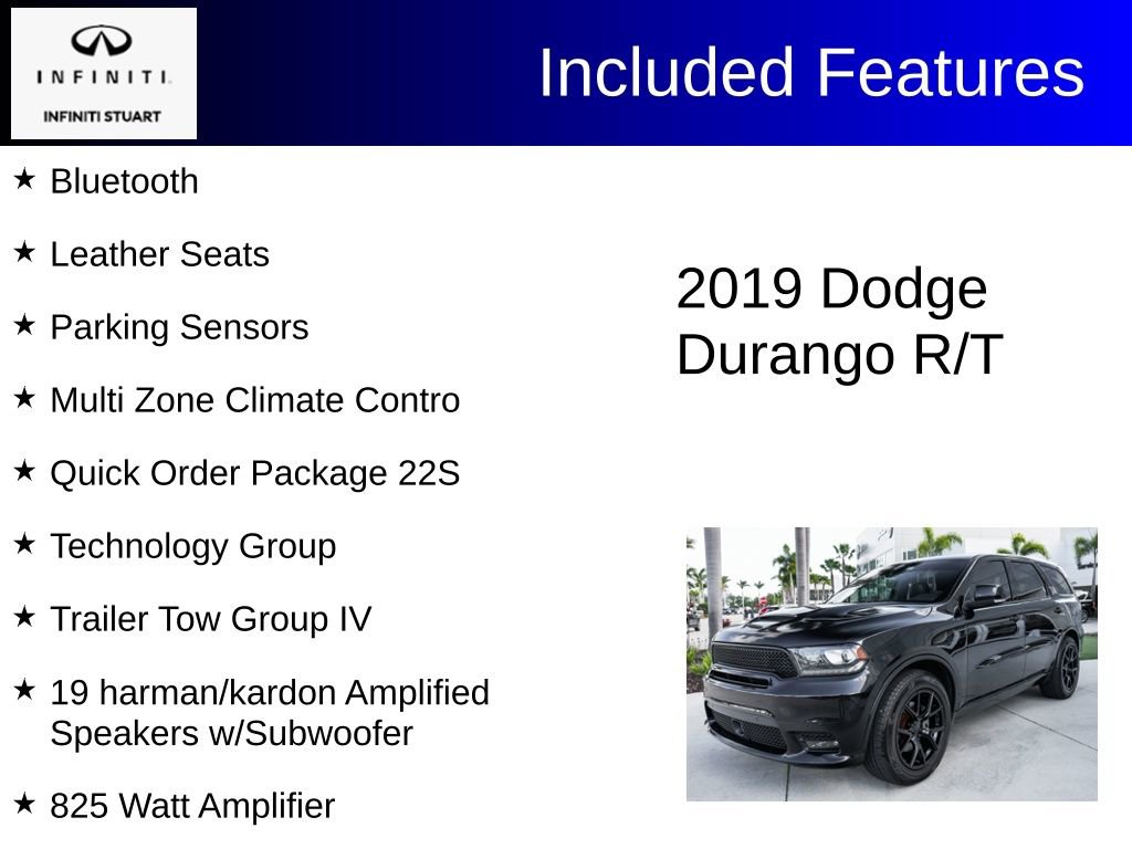 Used 2019 Dodge Durango R/T w/ Technology Group image 2