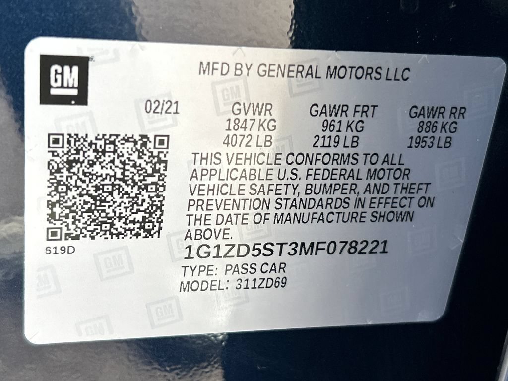 Used 2021 Chevrolet Malibu LT w/ Leather Package FWD image 31