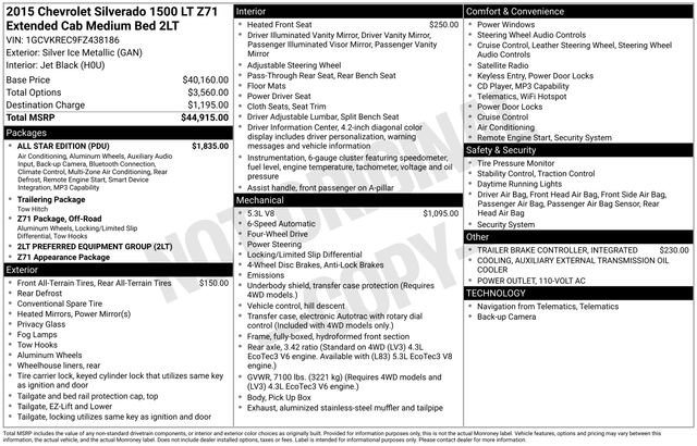 Used 2015 Chevrolet Silverado 1500 LT w/ All Star Edition image 31