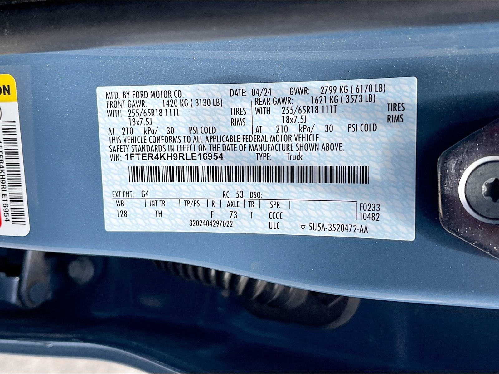 Used 2024 Ford Ranger Lariat w/ FX4 Off-Road Package AWD/4WD image 30