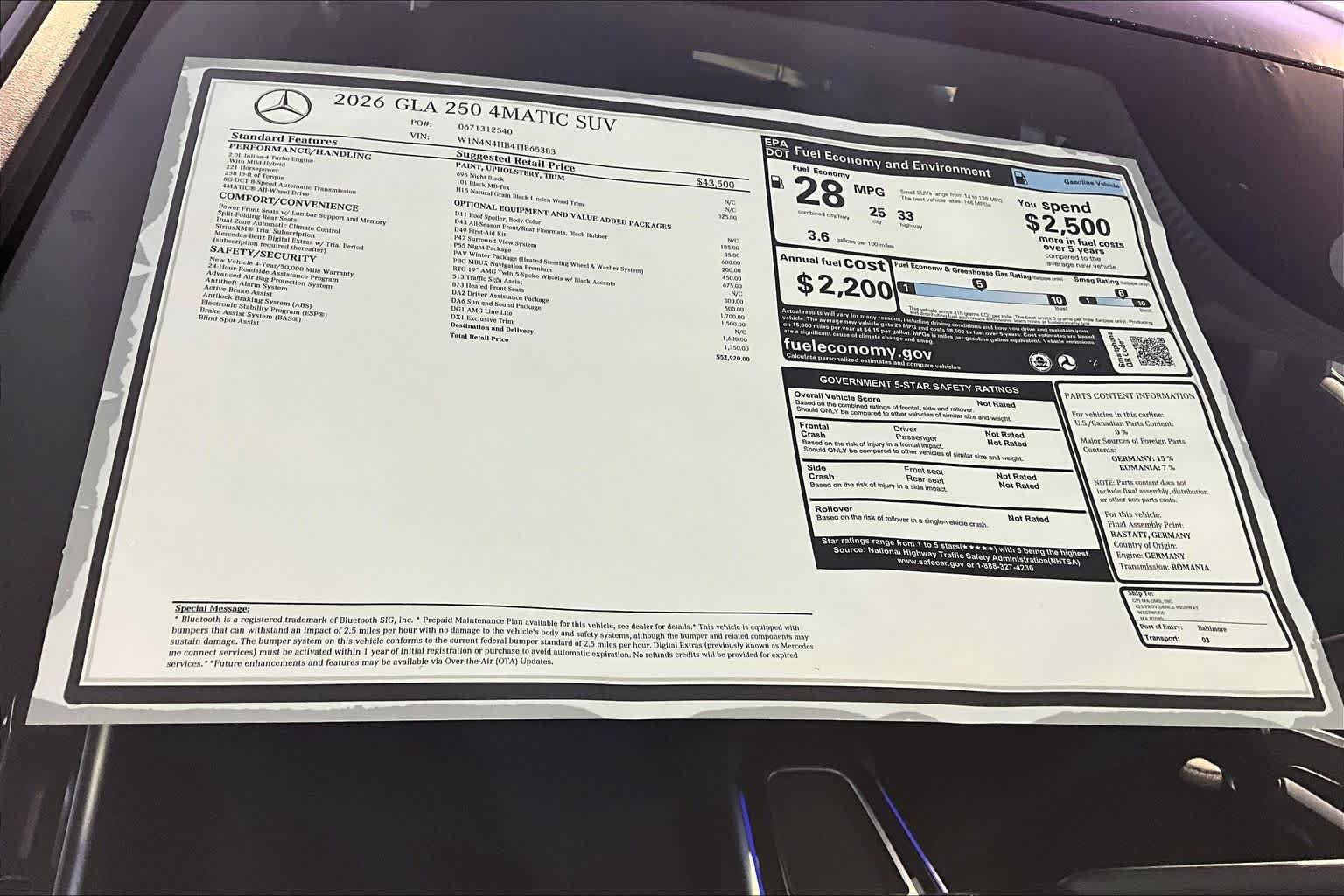 New 2026 Mercedes-Benz GLA 250 4MATIC image 18