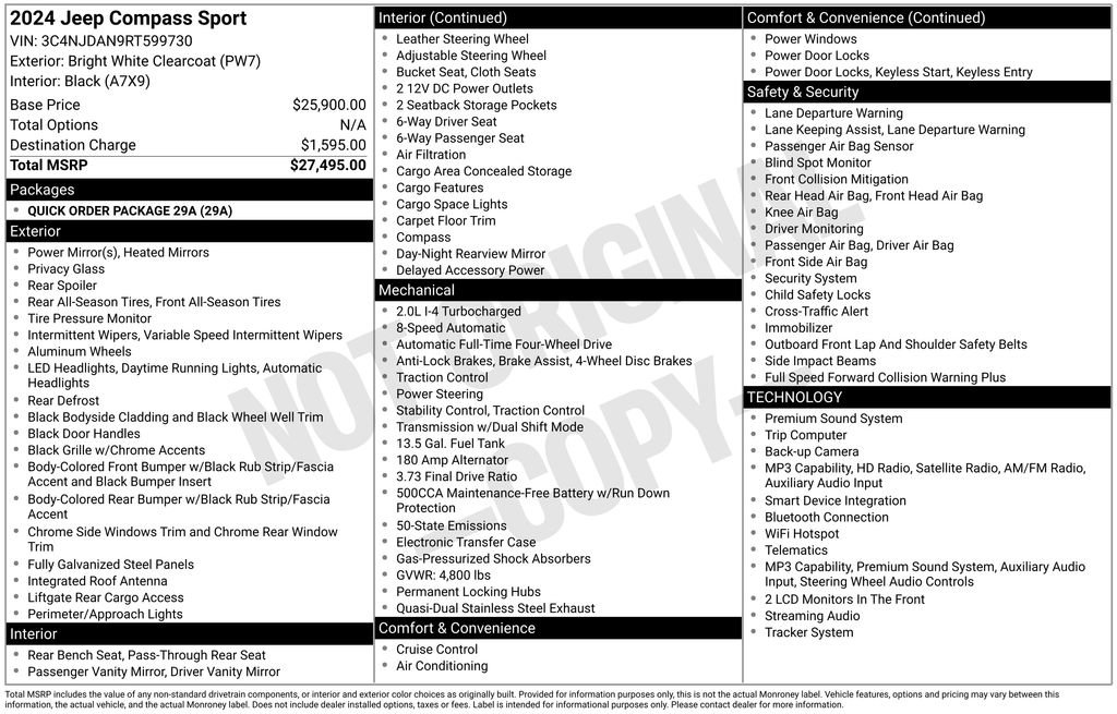 Used 2024 Jeep Compass Sport AWD/4WD image 6