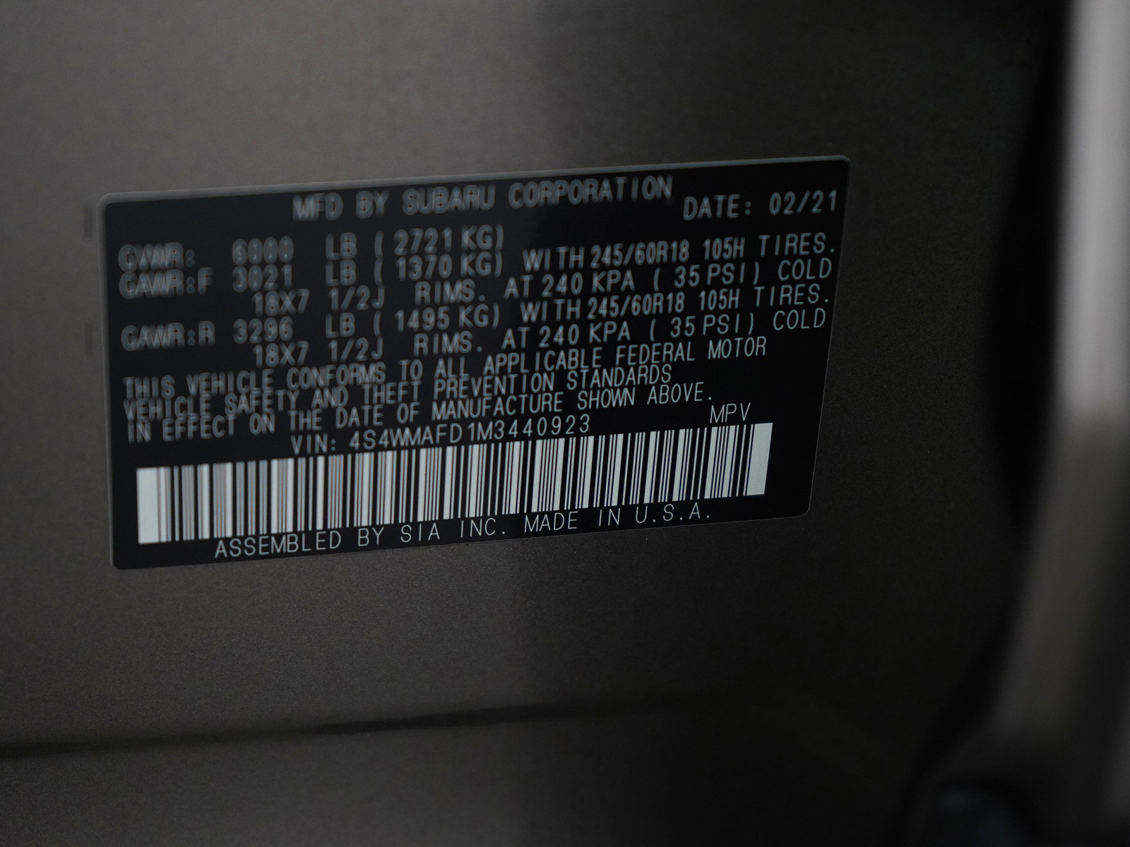 Used 2021 Subaru Ascent Premium image 31