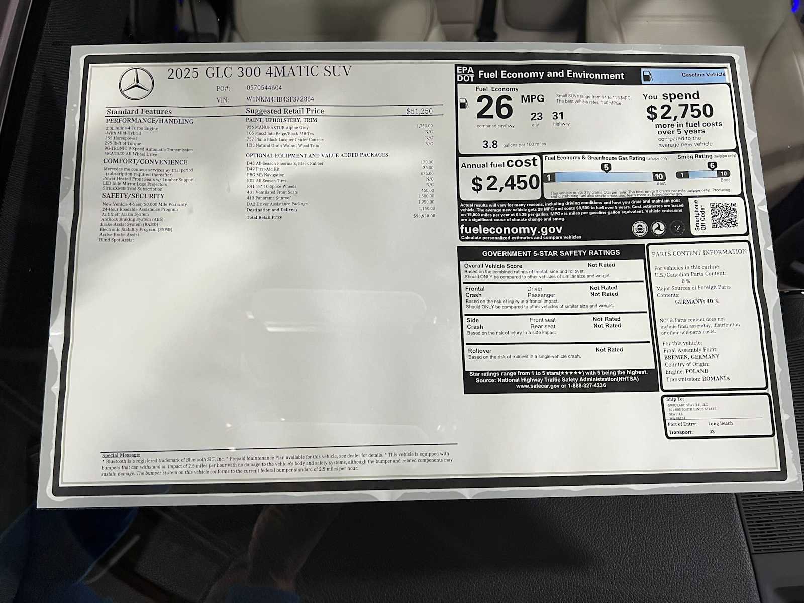 New 2025 Mercedes-Benz GLC 300 4MATIC image 36