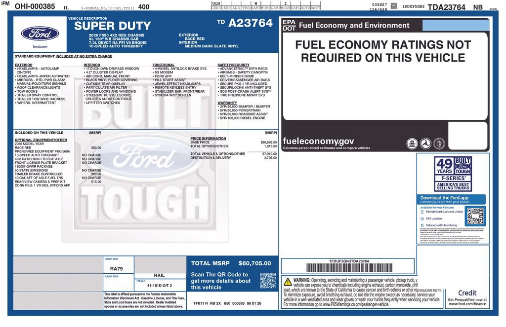 New 2026 Ford F550 2WD Regular Cab Super Duty image 5