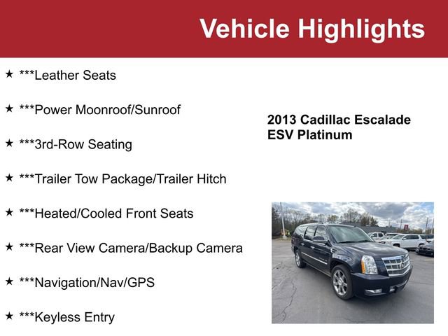Used 2013 Cadillac Escalade ESV Platinum AWD/4WD image 2