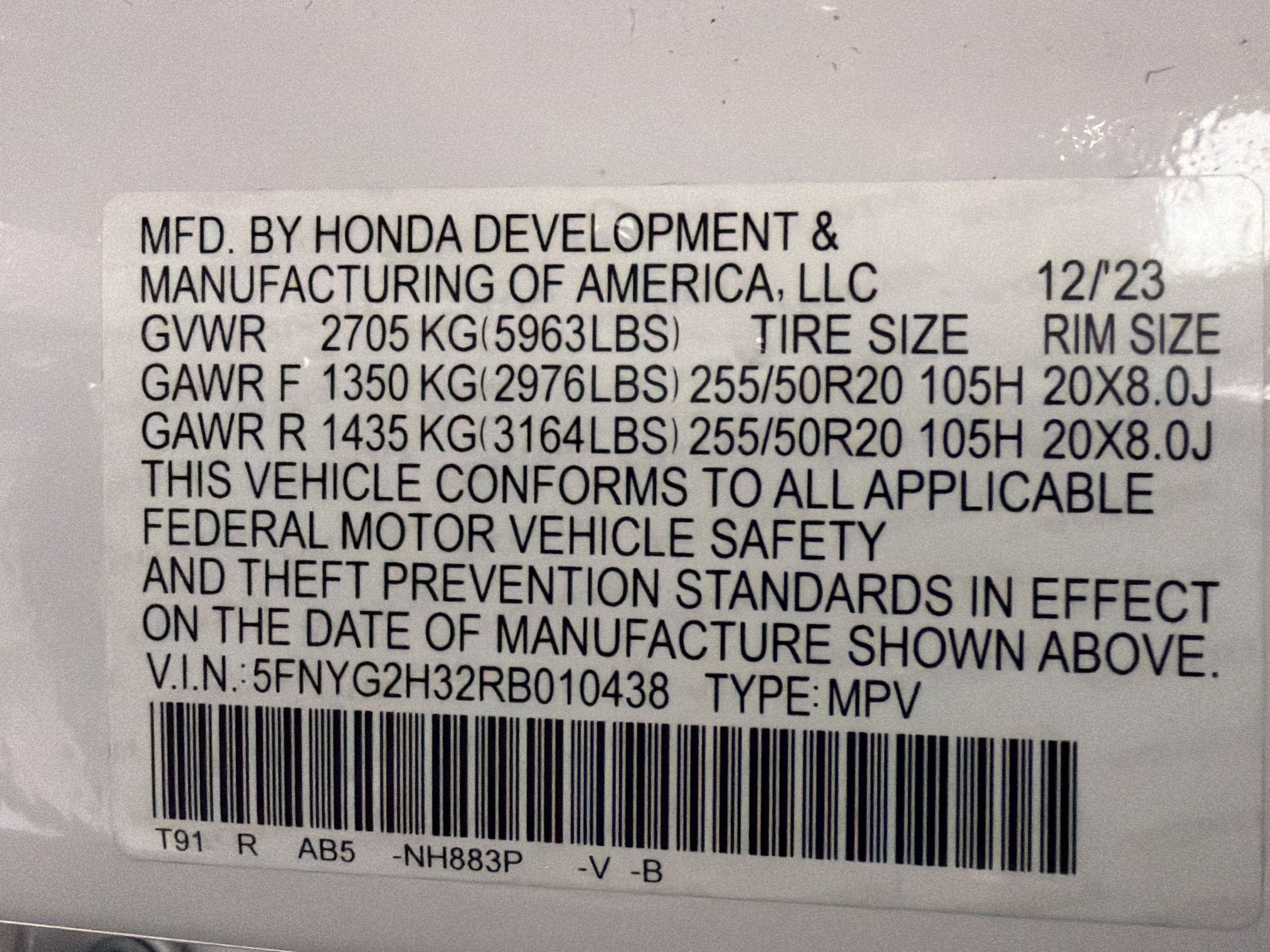 Used 2024 Honda Pilot Sport image 22