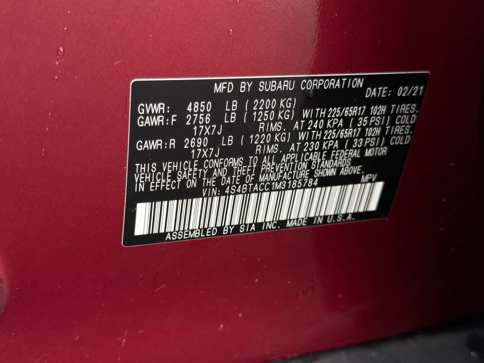 Used 2021 Subaru Outback Premium image 36