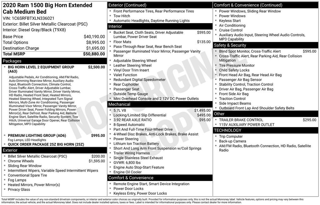 Used 2020 RAM 1500 Big Horn image 38