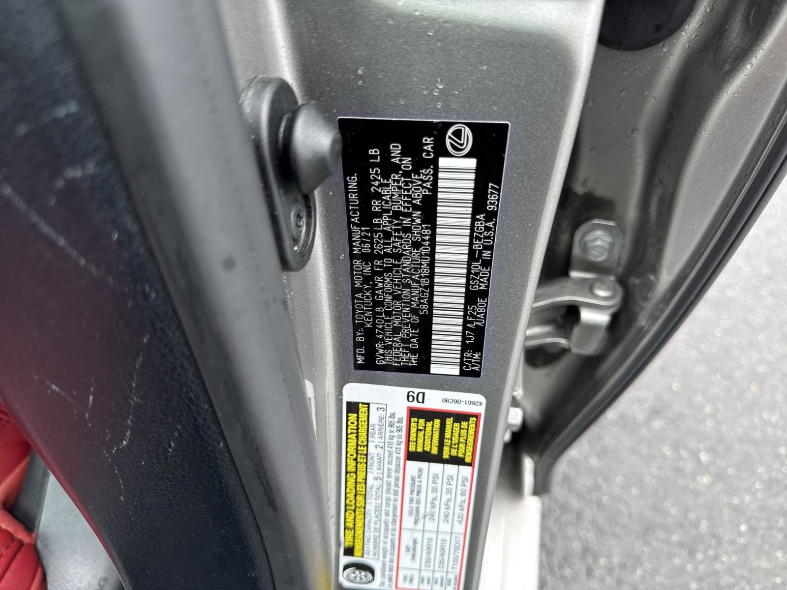 Used 2021 Lexus ES 350 F Sport w/ Protection Package (P3) image 28