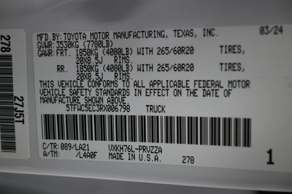 Used 2024 Toyota Tundra Platinum w/ TRD Off-Road Package AWD/4WD image 6