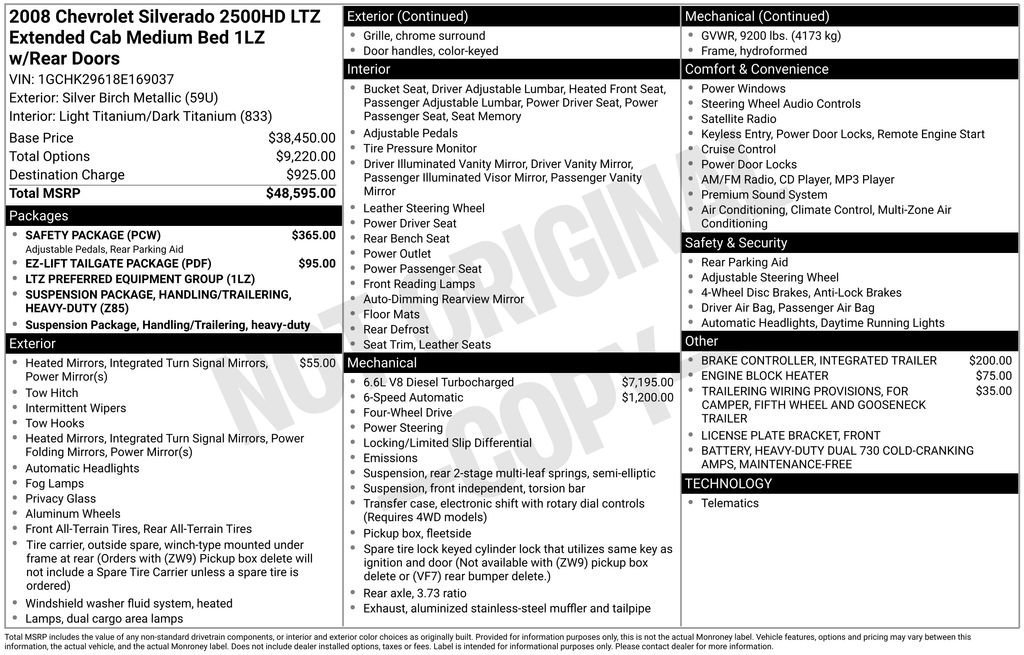 Used 2008 Chevrolet Silverado 2500 LTZ w/ Safety Package image 11