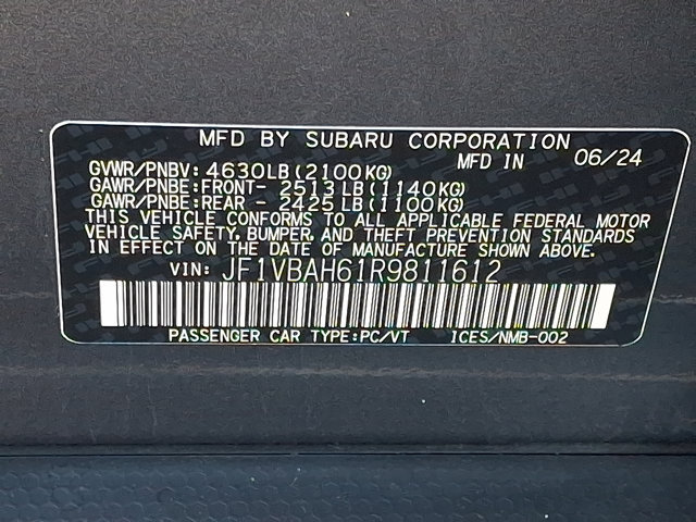 Certified 2024 Subaru WRX Premium AWD/4WD image 27