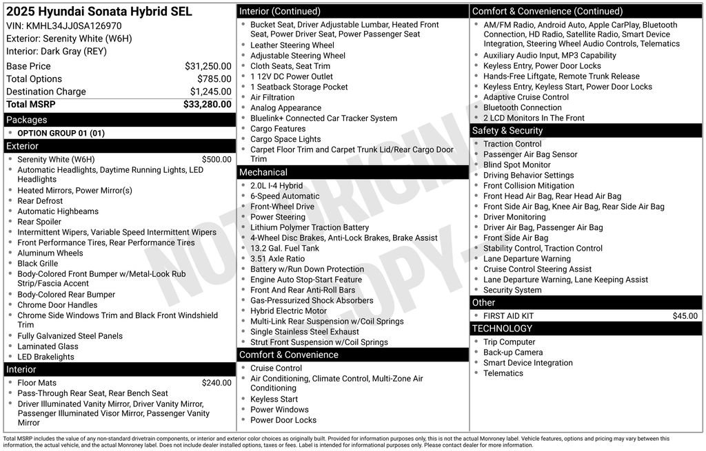 Used 2025 Hyundai Sonata SEL FWD image 16