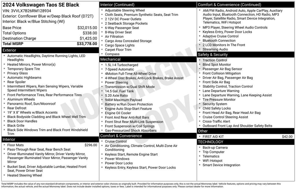 Used 2024 Volkswagen Taos SE image 44