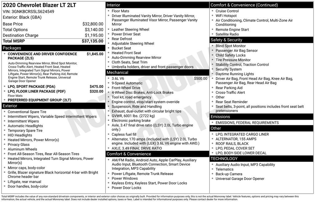 Used 2020 Chevrolet Blazer LT image 17