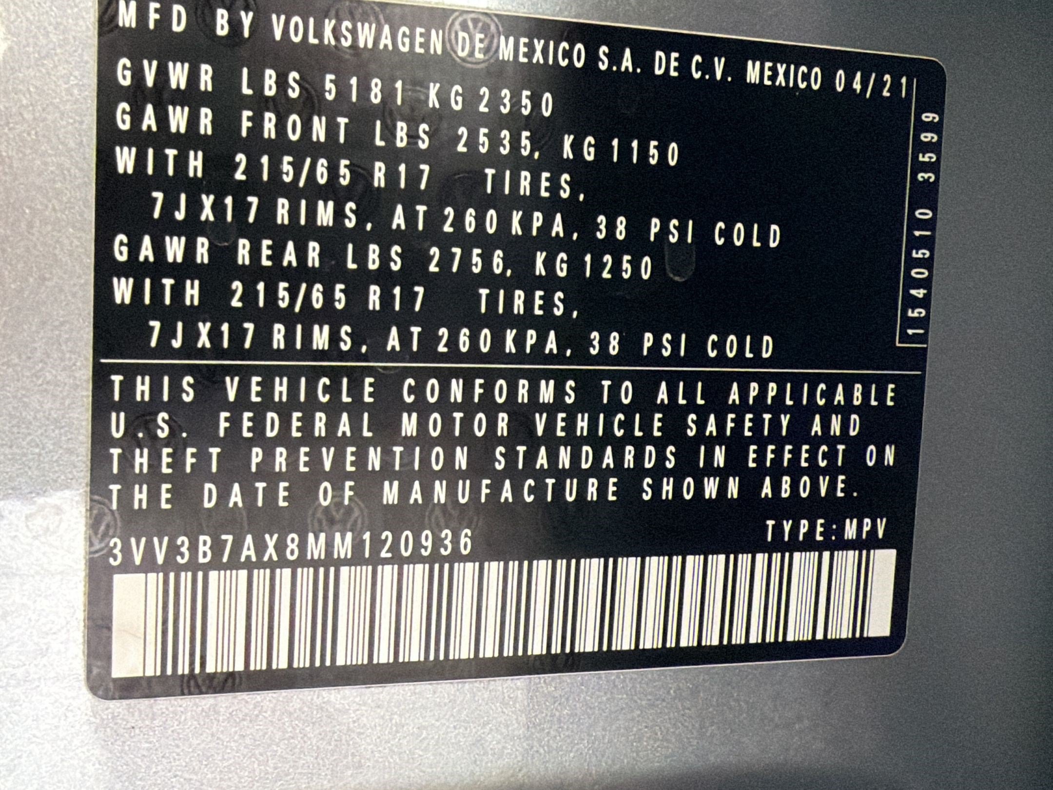 Used 2021 Volkswagen Tiguan SE w/ Panoramic Sunroof Package FWD image 20
