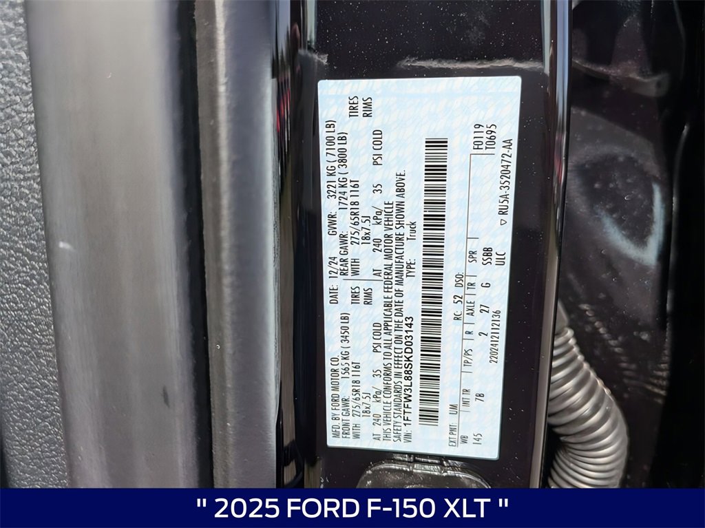 New 2025 Ford F150 XLT w/ Equipment Group 302A MID image 34