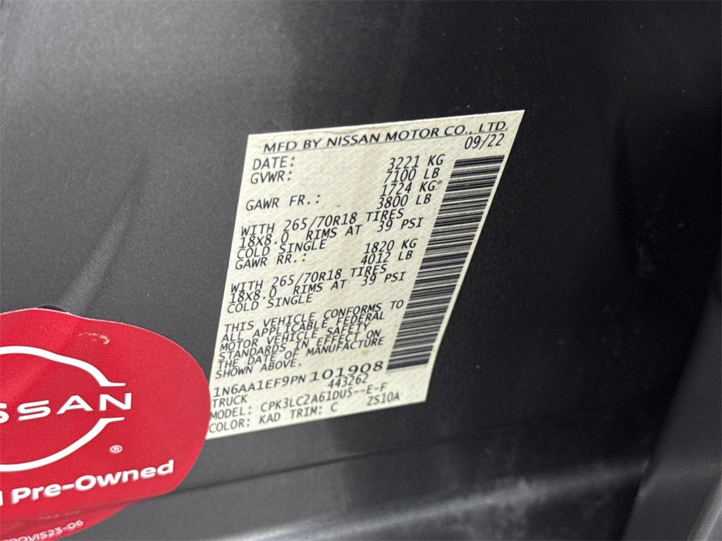 Certified 2023 Nissan Titan SV w/ SV Convenience Package image 46