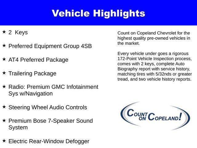 Certified 2021 GMC Sierra 1500 AT4 w/ AT4 Preferred Package image 2